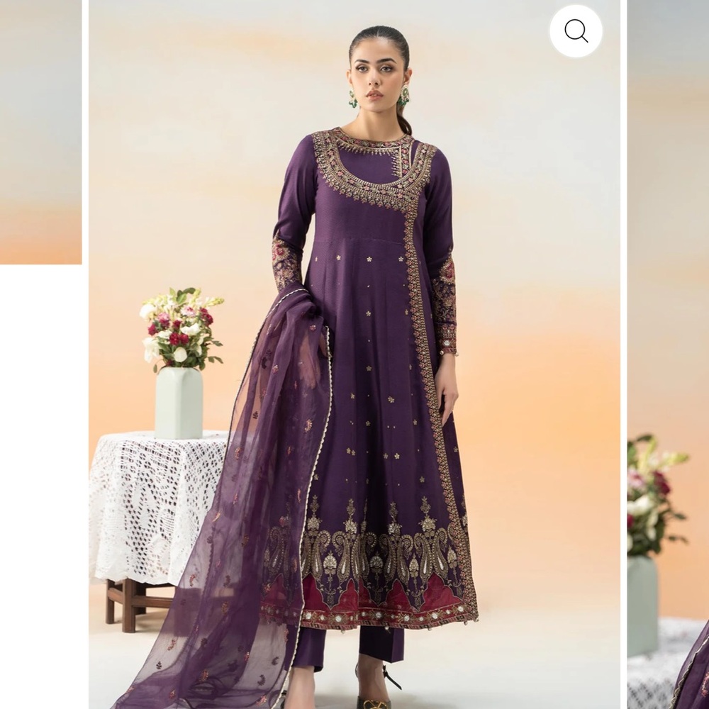 3 Piece Embroidered Dobby Lawn Suit Maria B